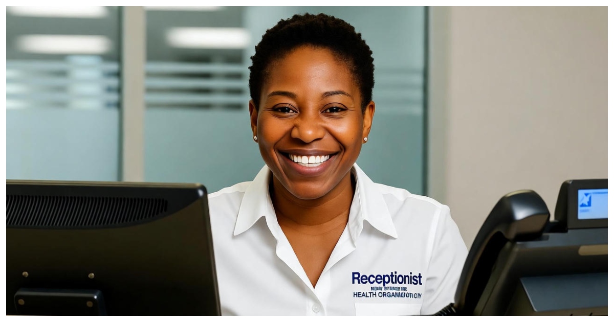 নিউ ইয়র্ক সিটির স্বাস্থ্য সেবামূলক প্রতিষ্ঠানে কর্মরত রিসিপশনিস্টের প্রতীকী চিত্র। ছবি: গ্রোক